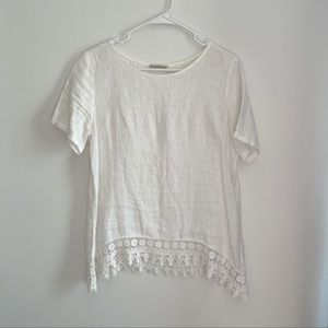 Terzo Millenio Linen Appliqué Top